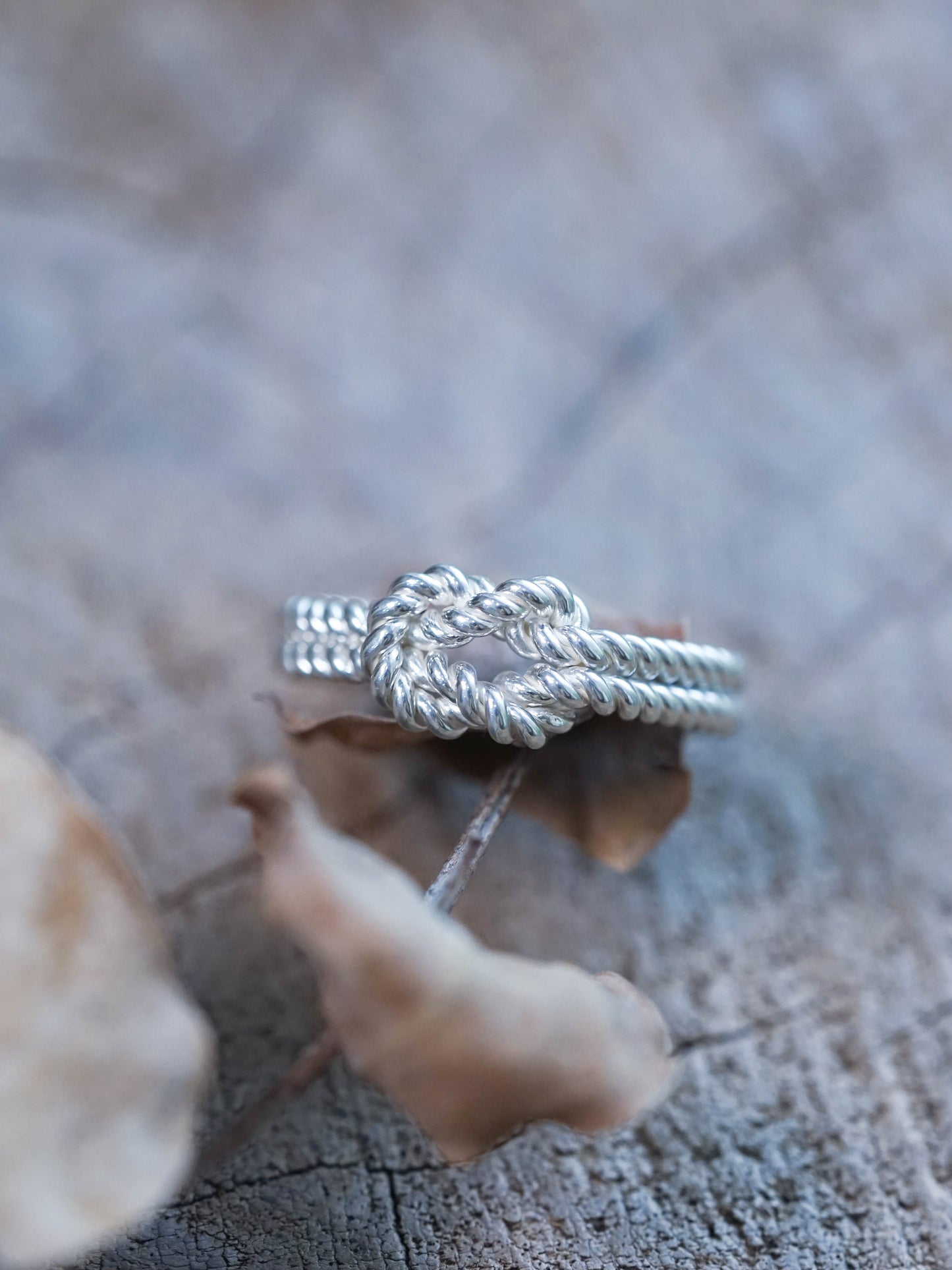 Double Band Shibari Ring in Recycled Sterling Silver (925) - Unisex