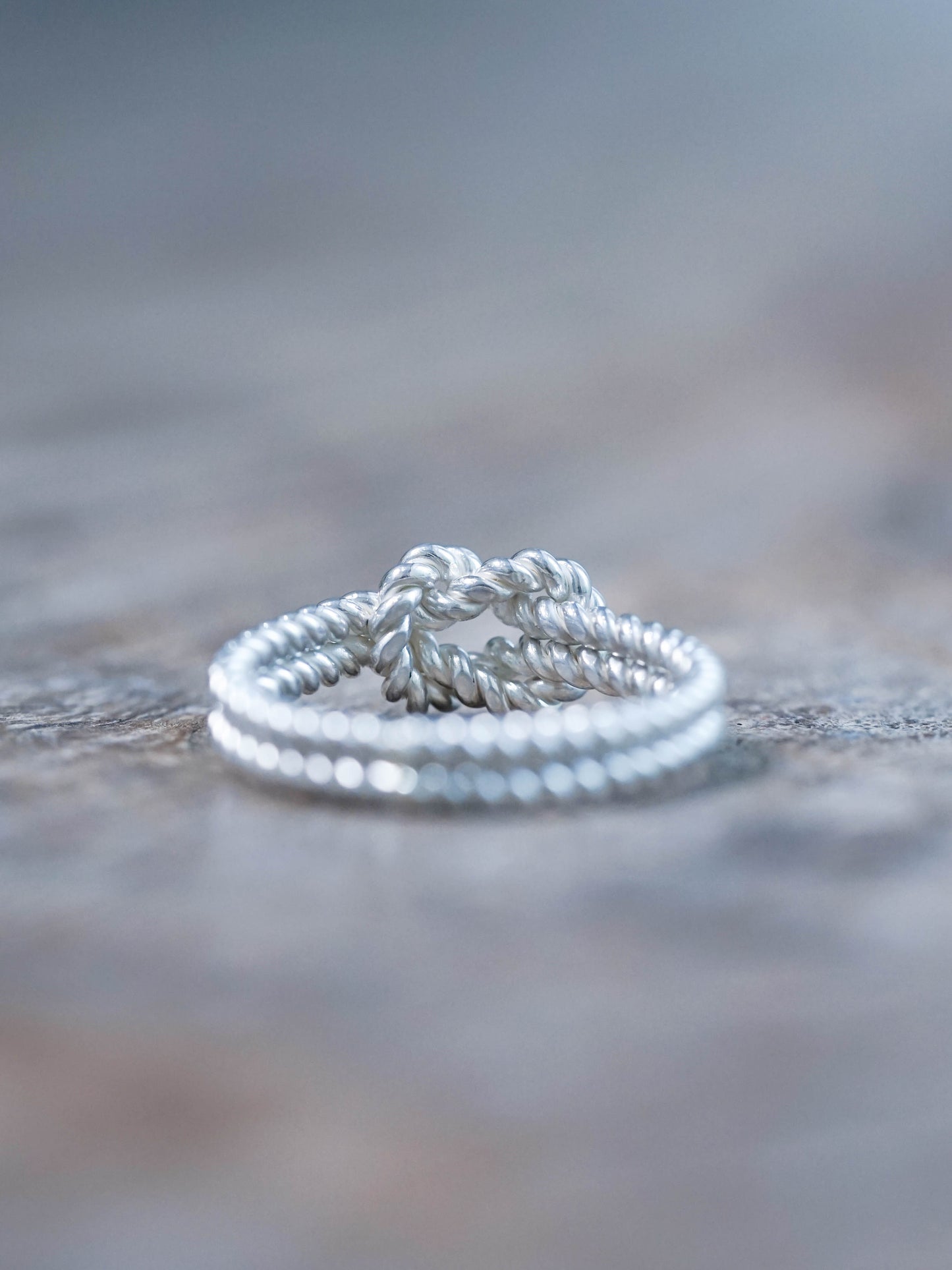 Double Band Shibari Ring in Recycled Sterling Silver (925) - Unisex