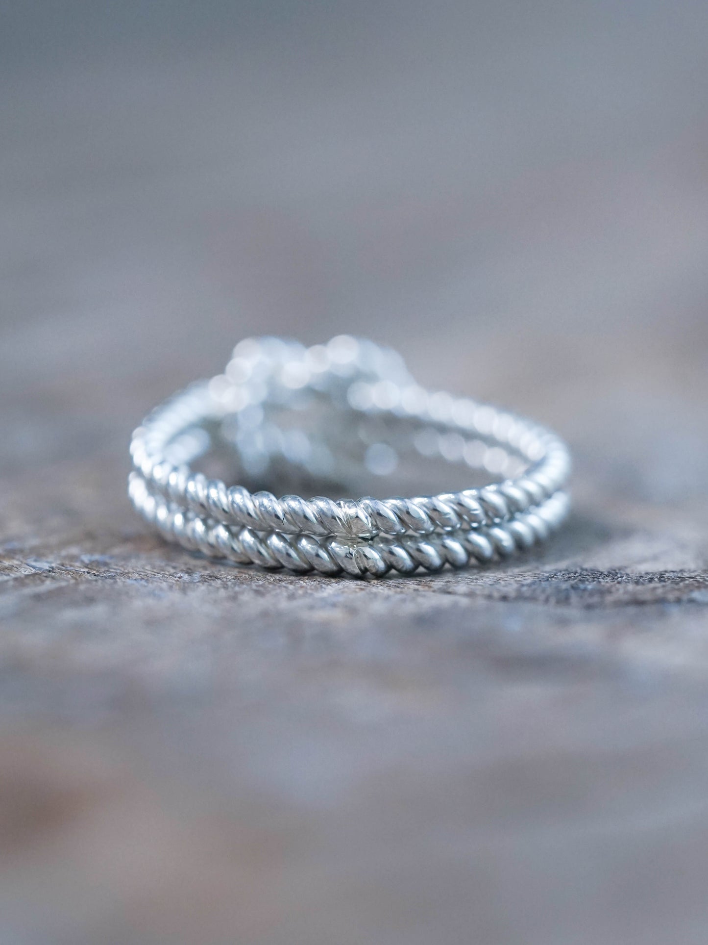 Double Band Shibari Ring in Recycled Sterling Silver (925) - Unisex