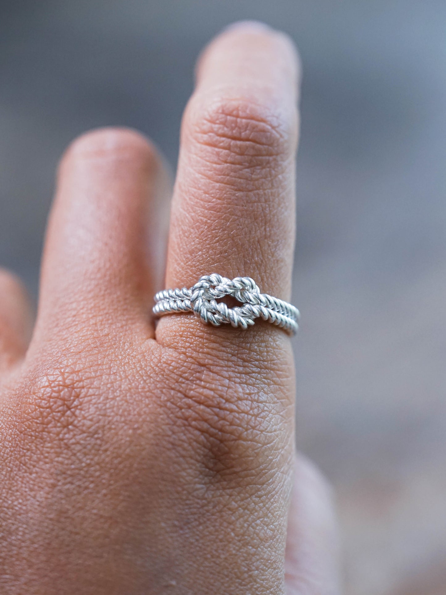 Double Band Shibari Ring in Recycled Sterling Silver (925) - Unisex