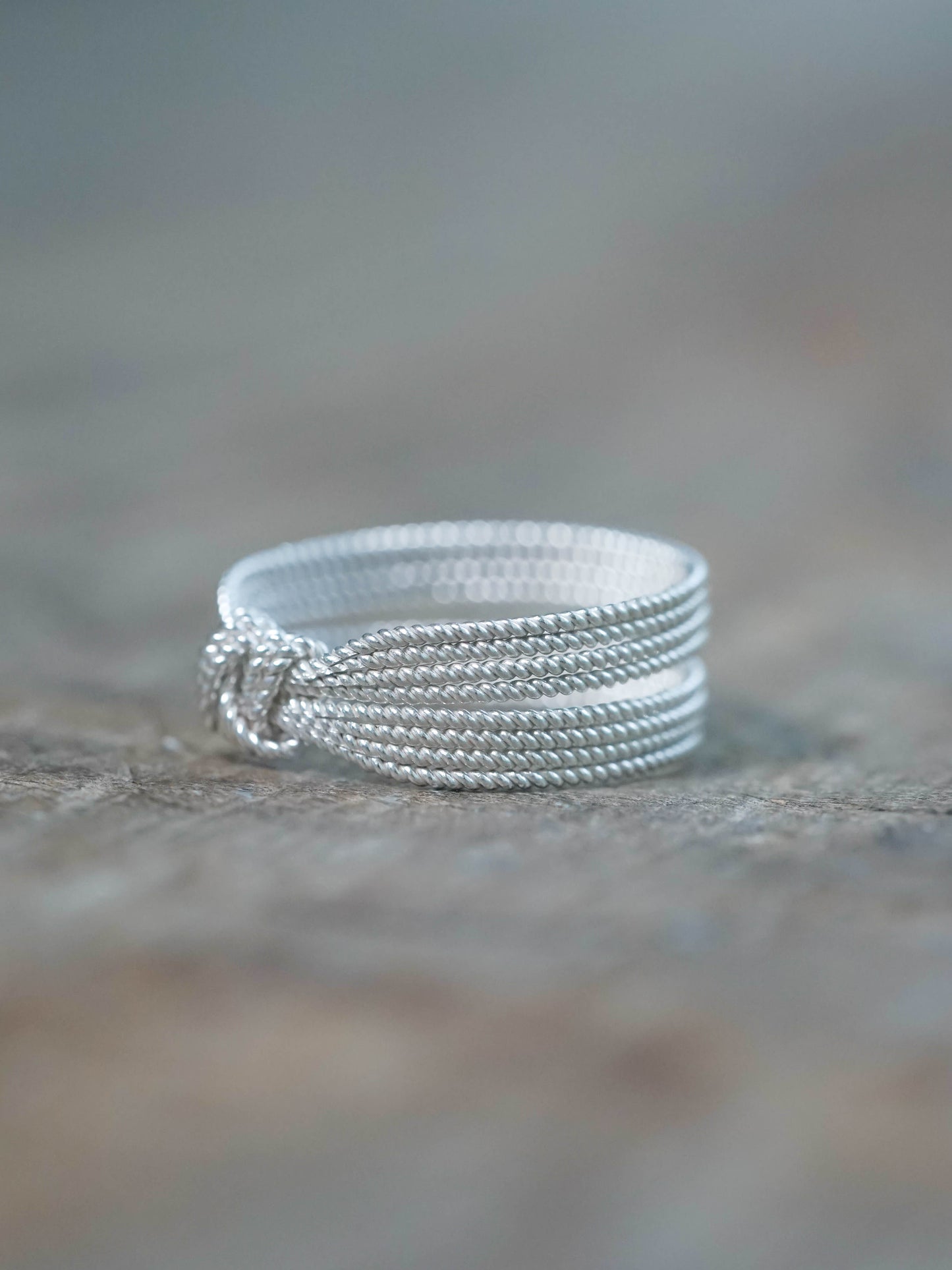 TK-Inspired 8-Band Shibari Ring in Recycled Sterling Silver (925) - Unisex