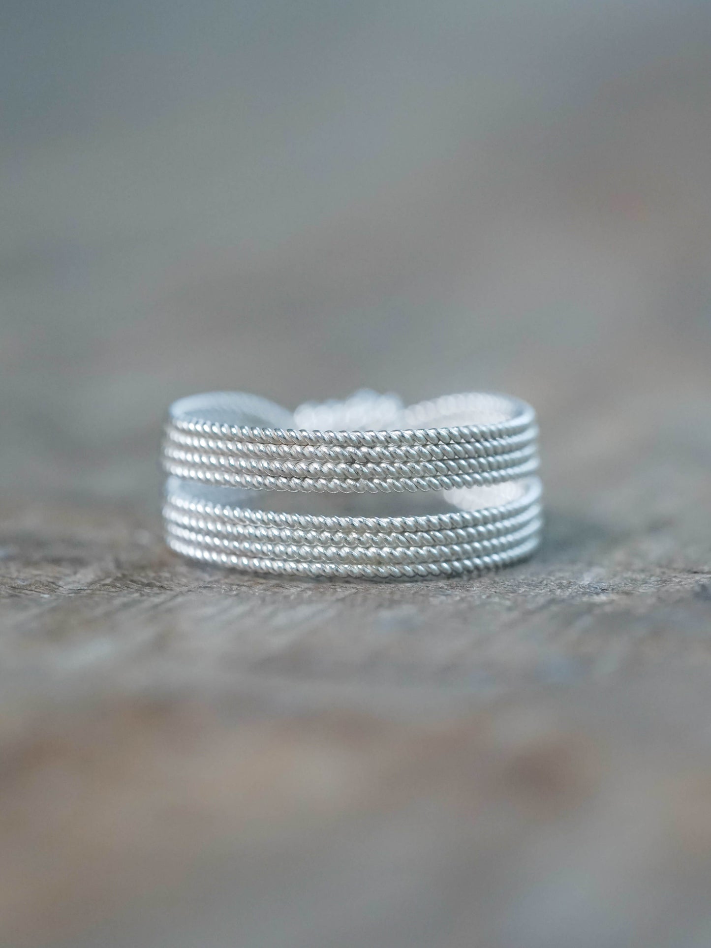 TK-Inspired 8-Band Shibari Ring in Recycled Sterling Silver (925) - Unisex