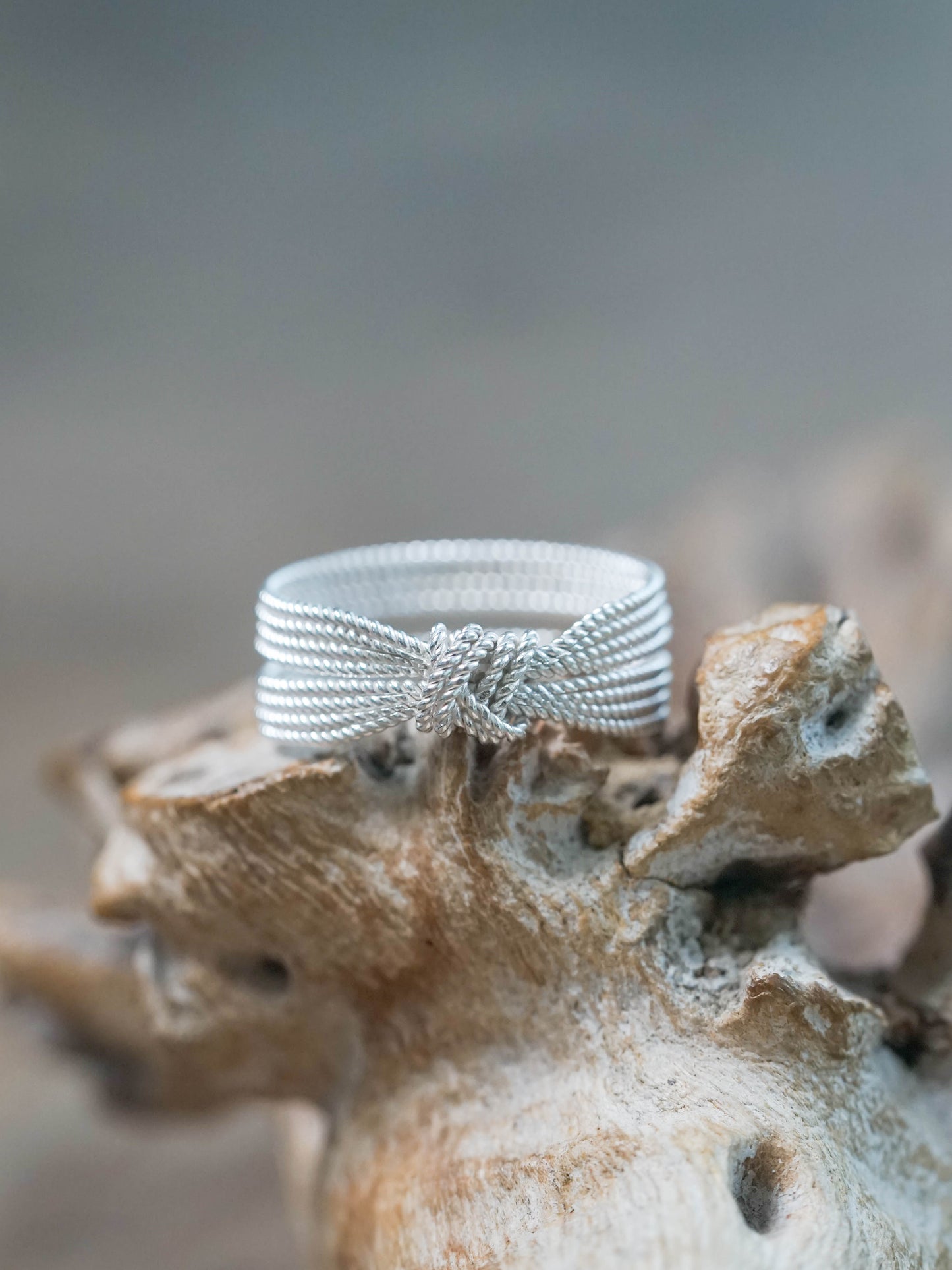 TK-Inspired 8-Band Shibari Ring in Recycled Sterling Silver (925) - Unisex