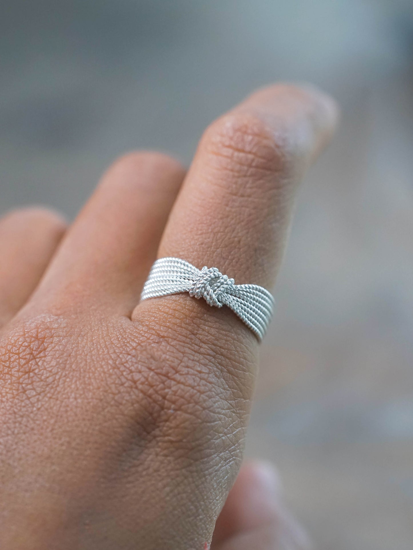 TK-Inspired 8-Band Shibari Ring in Recycled Sterling Silver (925) - Unisex