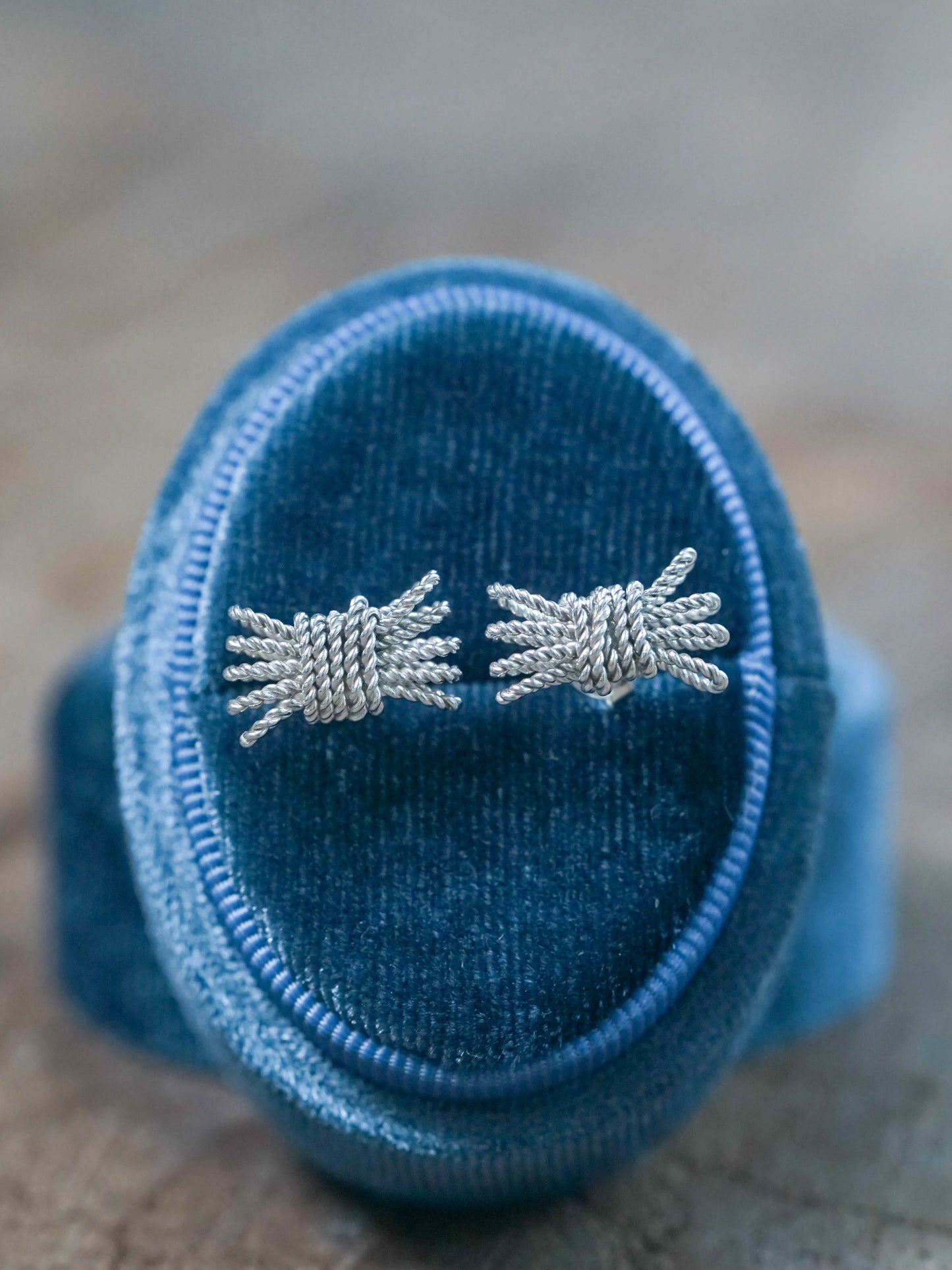 Rope Bundle Stud Earrings in Recycled Sterling Silver (925)